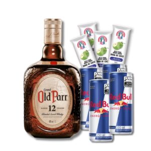 Combo de Old Parr (4 Gelos + 4 Red Bulls)